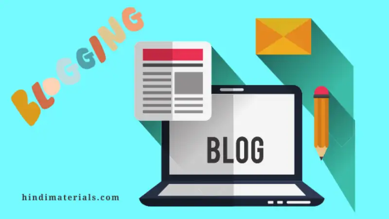 लैपटॉप स्क्रीन पर ब्लॉगिंग का कॉन्सेप्ट दिख रहा है, जो बताता है कि ब्लॉग लिखकर ऑनलाइन पैसे कैसे कमाएं।